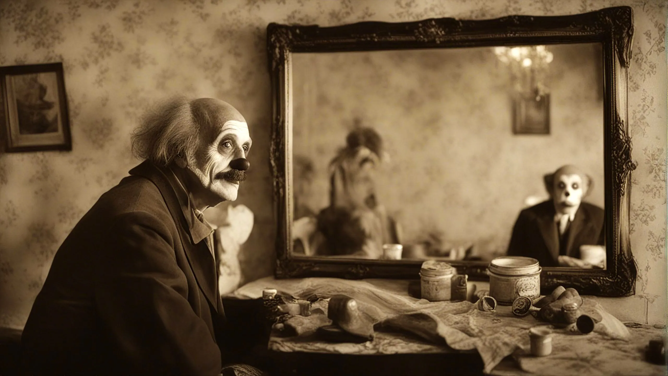 De clown en zijn spiegel 6UA scaled - Aitopic.nl