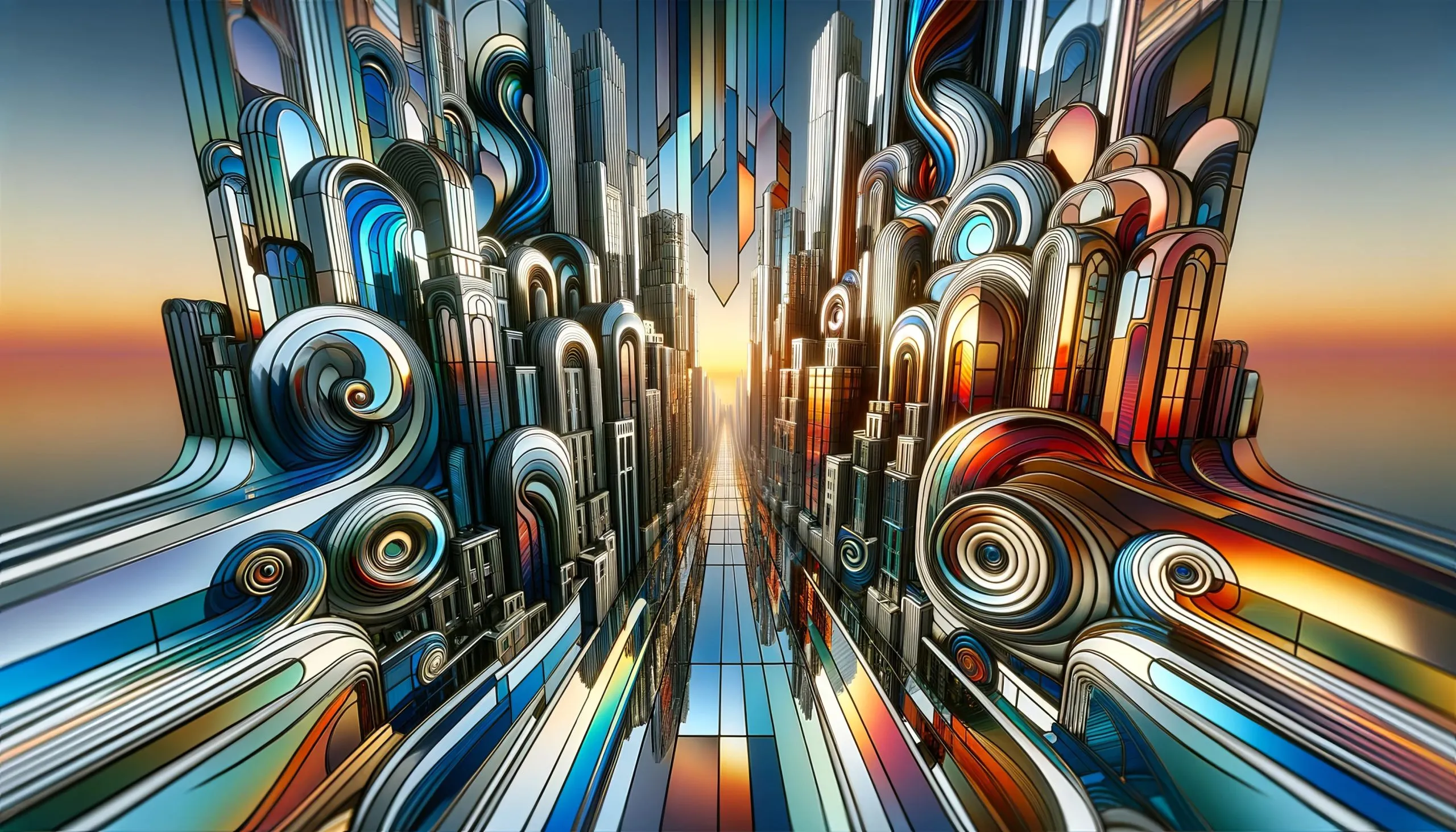 Surrealistische airt deco steden 005UA scaled - Aitopic.nl